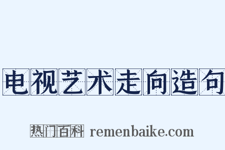 电视艺术走向造句是什么意思的图片
